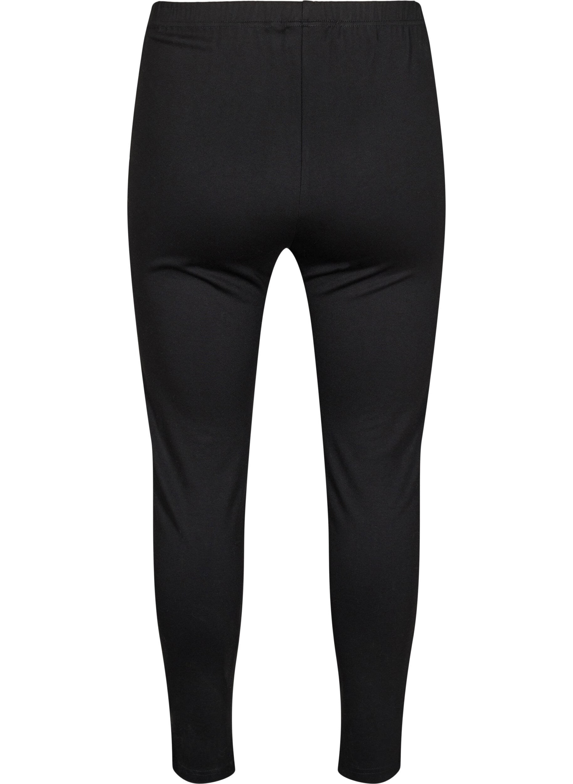 Zizzi Viscose legging met ritssluiting detail, Zwart, Packshot image number 1