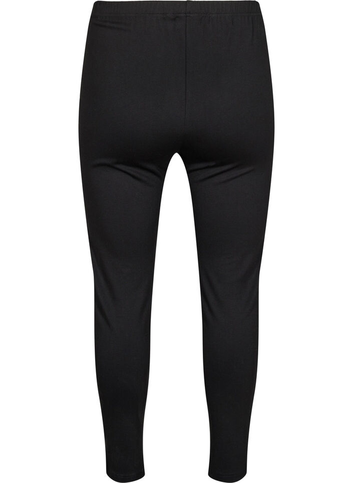 Viscose legging met ritssluiting detail, Zwart, Packshot image number 1