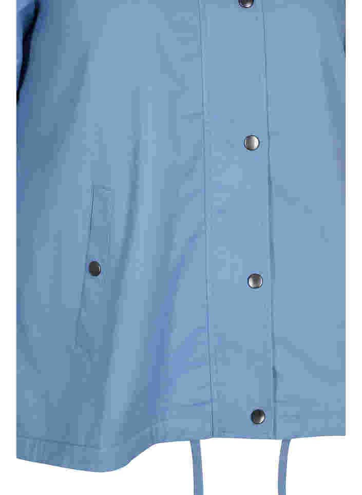 Parka jas met capuchon en steekzakken, Blue Shadow, Packshot image number 3