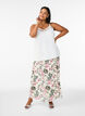 Viscose maxi-rok met smock, Vanille, Model image number 0