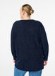 Blouse met lange mouwen en structuur, Blauw, Model image number 2