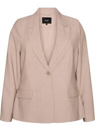 Klassieke blazer met knoopsluiting en zakken, Beige