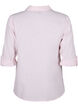 Shirtblouse met knoopsluiting van katoen-linnenmix, Rosebloom White, Packshot image number 1
