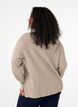 Gebreide blouse met V-hals en lange mouwen, Simply T. White Mel., Model image number 1