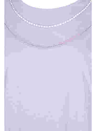 Katoenen t-shirt met kanten band, Lavender, Packshot image number 2