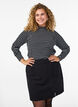 Korte jerseysrok met split, Zwart, Model image number 0