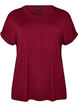 Gestreept T-shirt in viscose met een ronde hals, Rood, Packshot image number 0