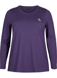 Sport shirt met lange mouw, Purple Plumeria