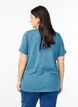 Basic katoenen T-shirt met ronde hals, Grijs, Model image number 2