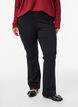 Bootcut broek van viscosemix, Zwart, Model image number 2