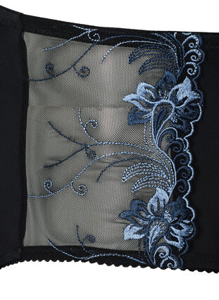 Onderbroek met mesh en gekleurd borduursel, Black Blue Comb, Packshot image number 3