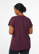 Losse workout T-shirt met korte mouwen, Donker Bordeaux, Model image number 2