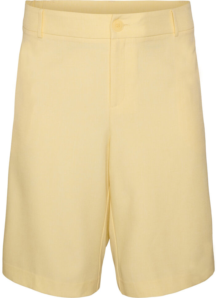 Losse Bermuda-shorts met hoge taille, Geel, Packshot image number 0