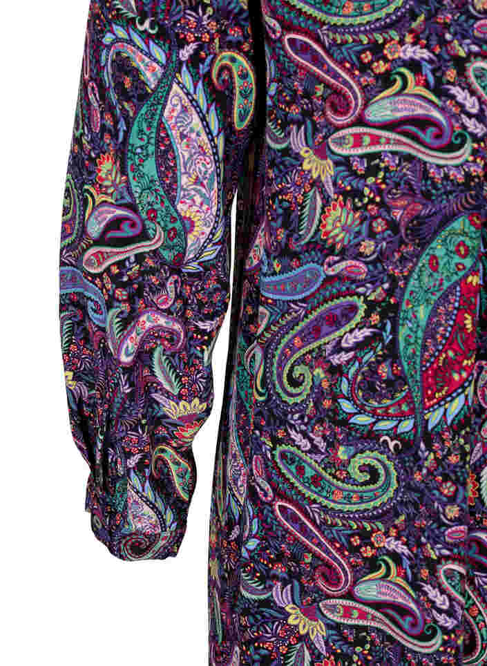 Viscose midi-jurk met paisleyprint, Multi Paisley, Packshot image number 3