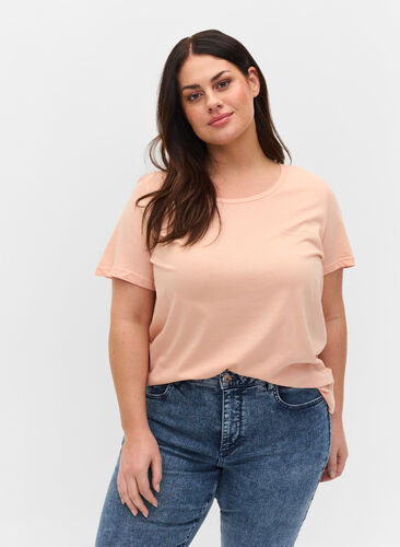 Katoenen t-shirt met print, Rose Cloud Loved, Model image number 0