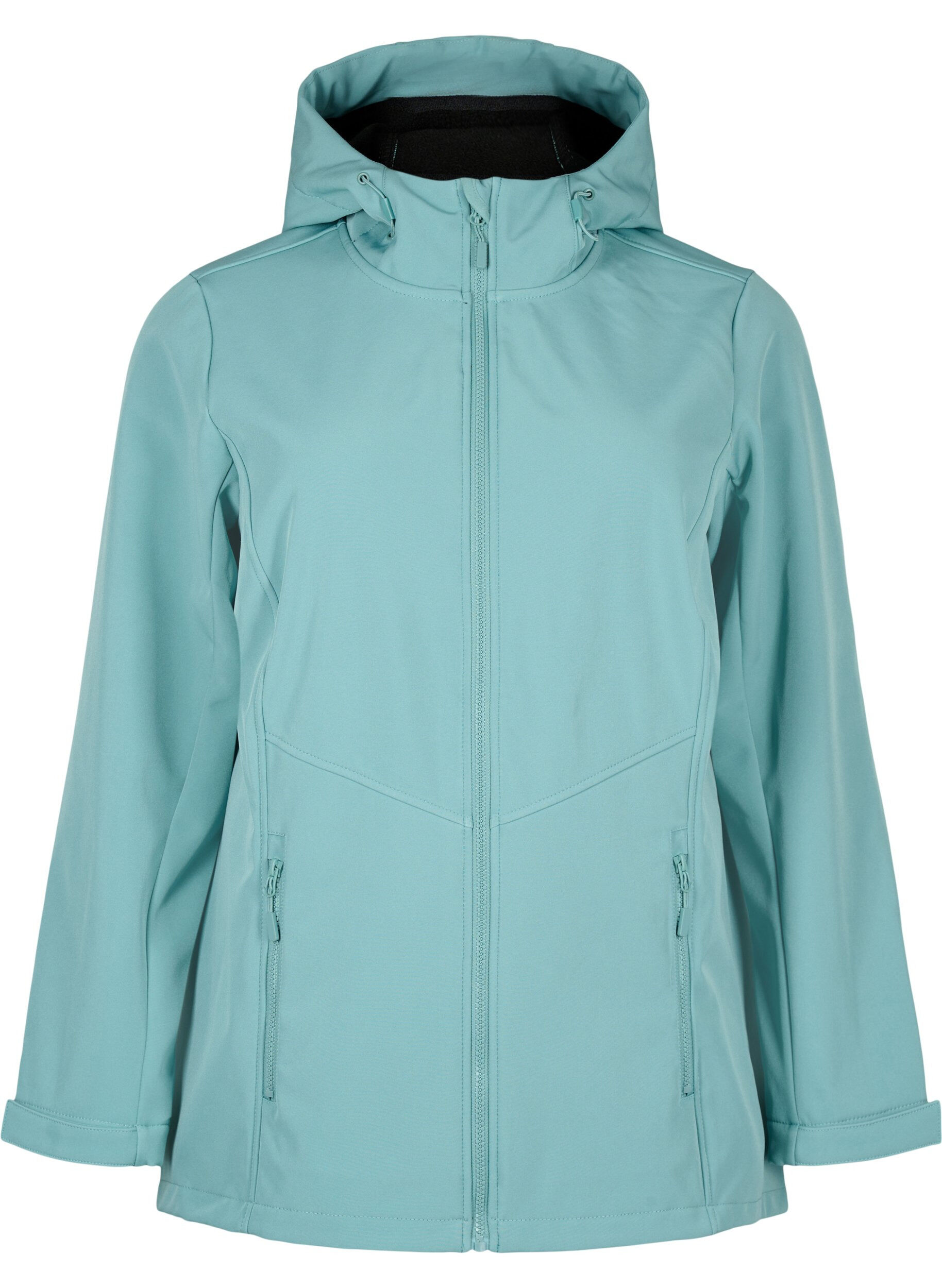 Zizzi Korte softshell jas met zakken, Arctic, Packshot image number 0