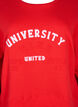 Sweatshirt met verhoogde tekstdesign, Rood, Packshot image number 2