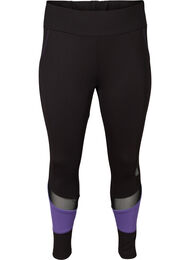 Cropped sport tights, Black Heliotrope