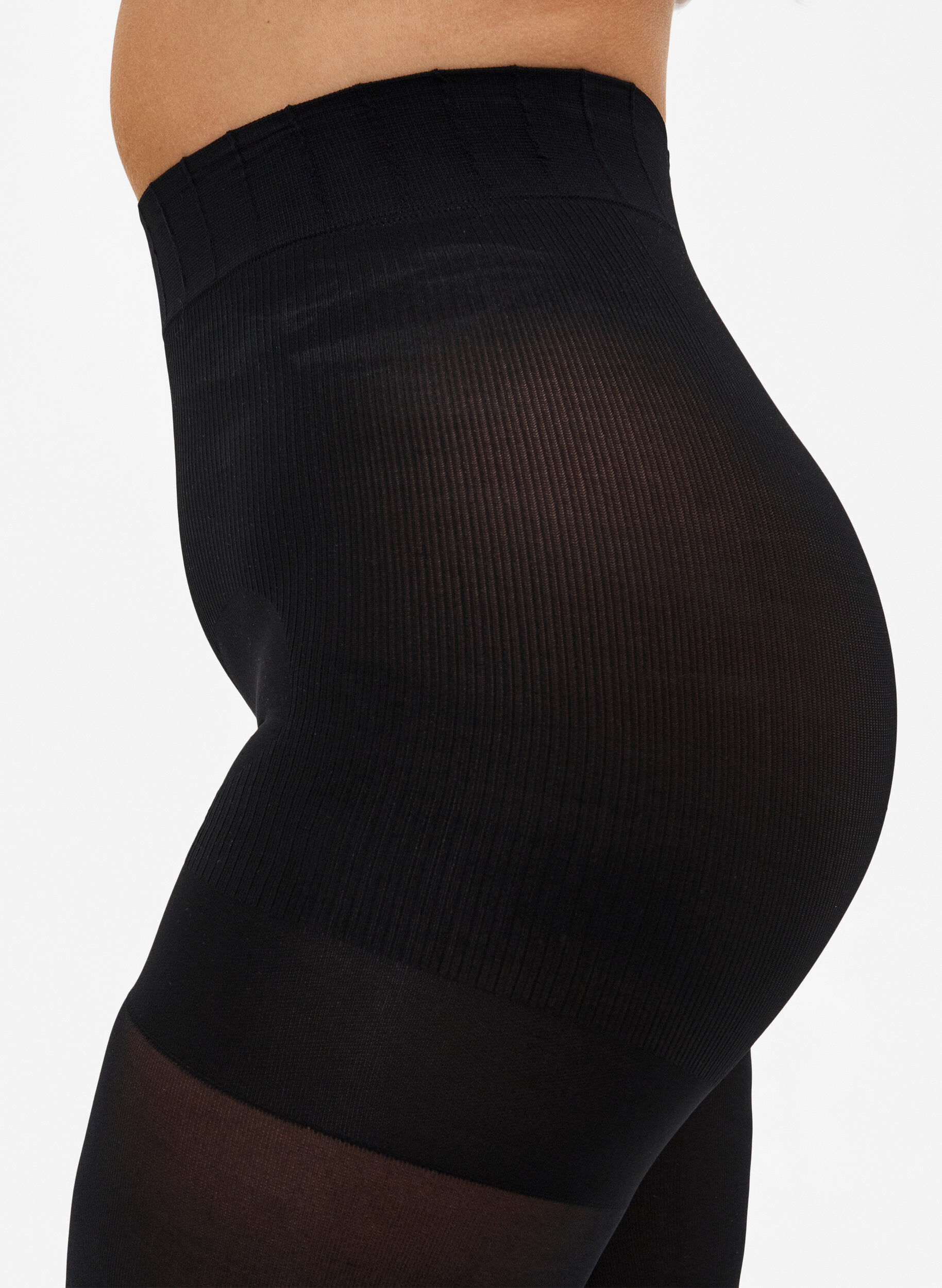 ZizziPanty van 100 denier met push-up, Zwart, Model image number 2