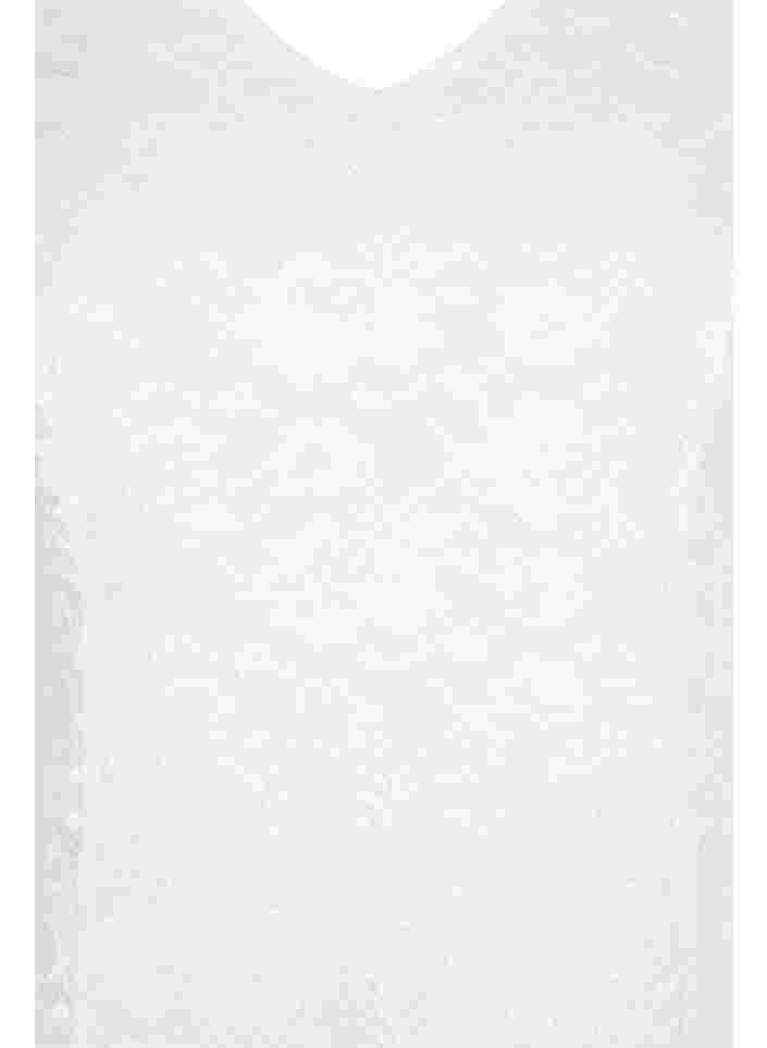Kanten jurk met 3/4 mouwen, White, Packshot image number 2