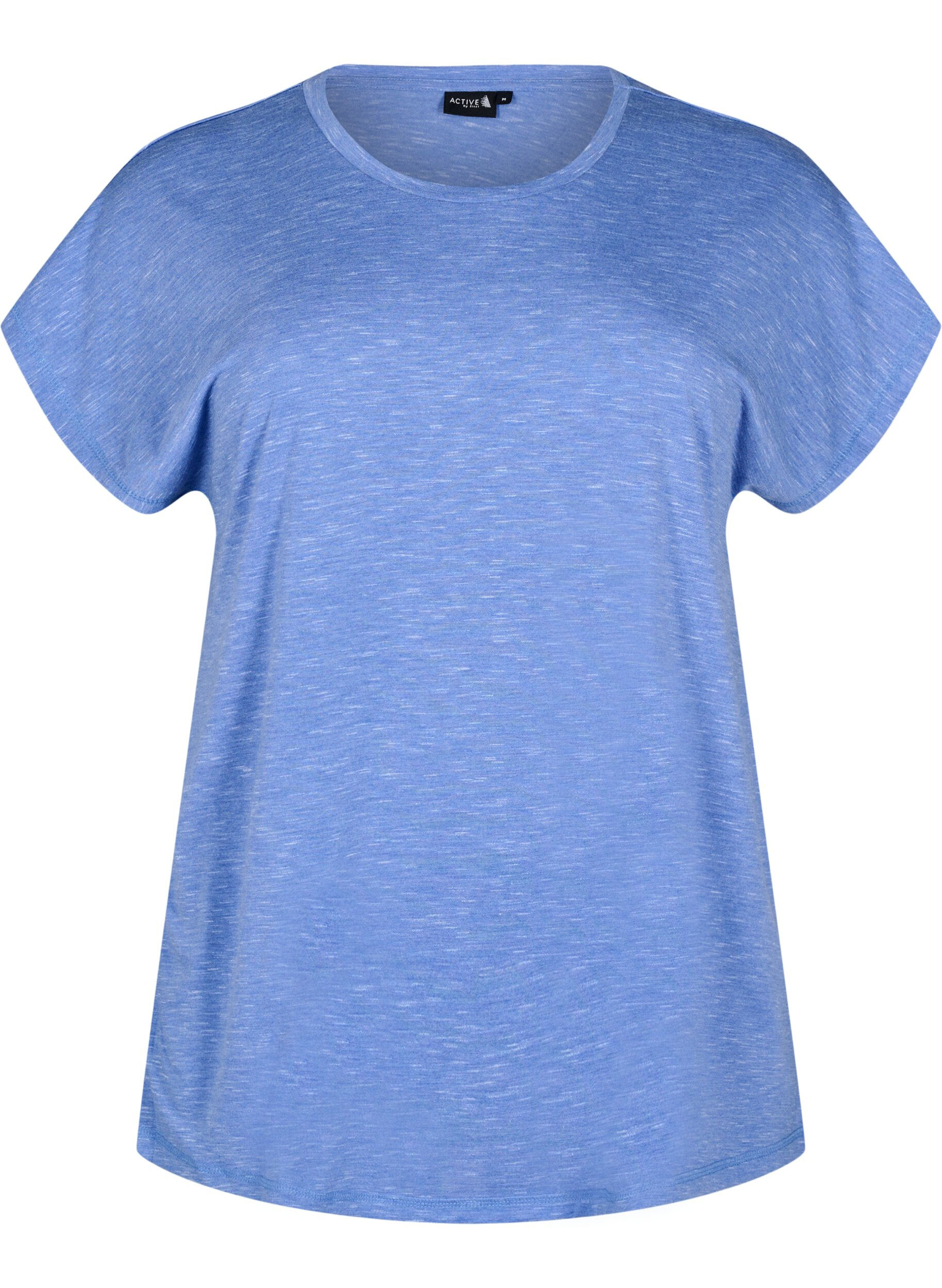 Zizzi Losse workout T-shirt met korte mouwen, Blauw, Packshot image number 0