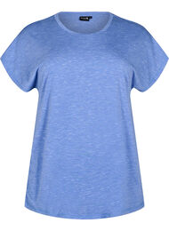 Losse workout T-shirt met korte mouwen, Blauw