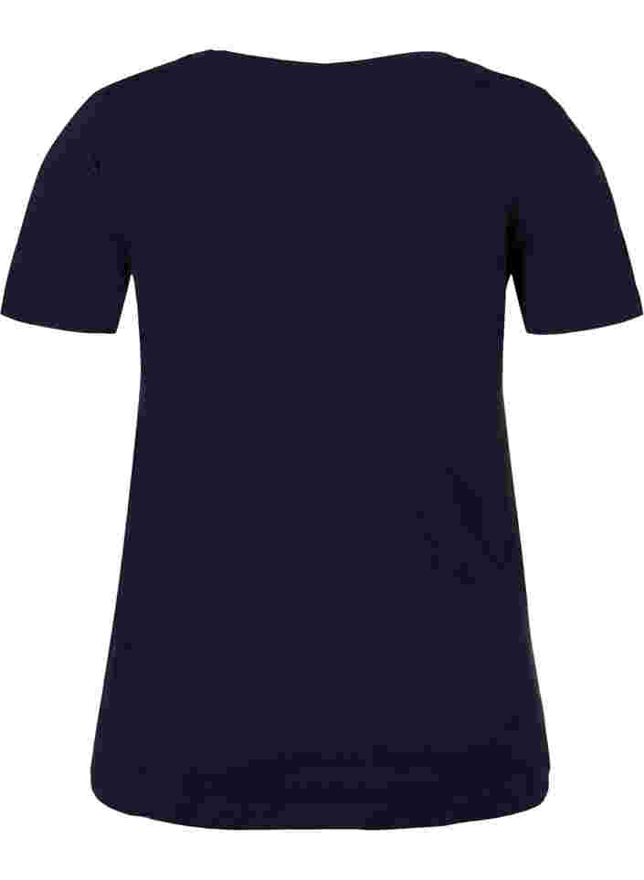 Katoenen t-shirt met korte mouwen en opdruk, Night Sky Love Love, Packshot image number 1