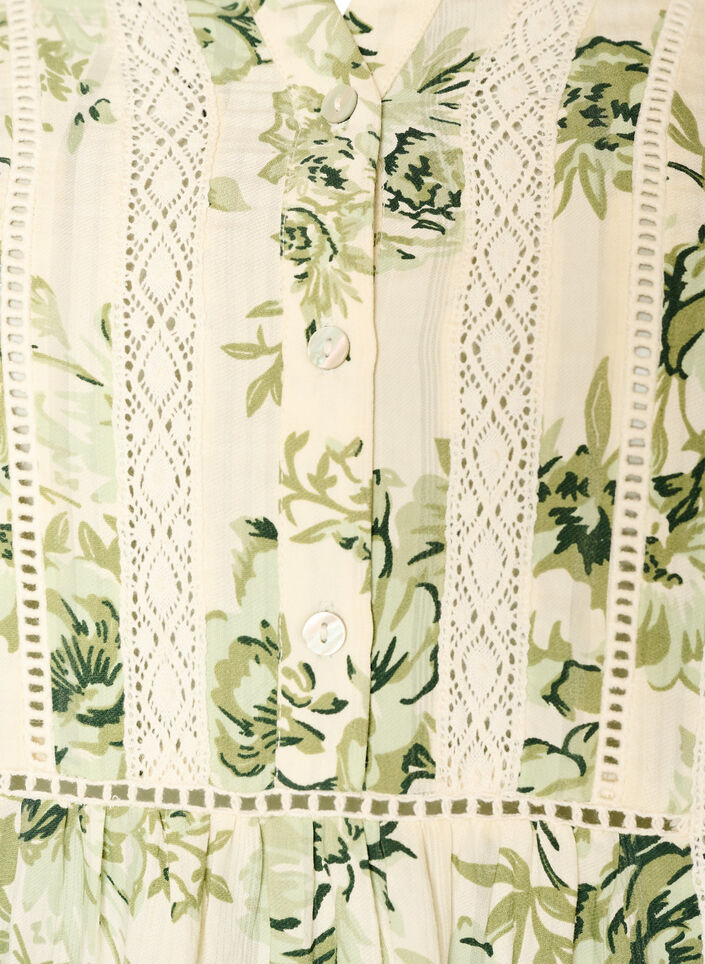 Blouse met print en 1/2 mouwen, Groen, Packshot image number 2
