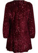 Korte jurk met pailletten in A-lijnvorm, Rood, Packshot image number 1