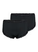 2-pack slip met regular waist, Black, Packshot image number 0