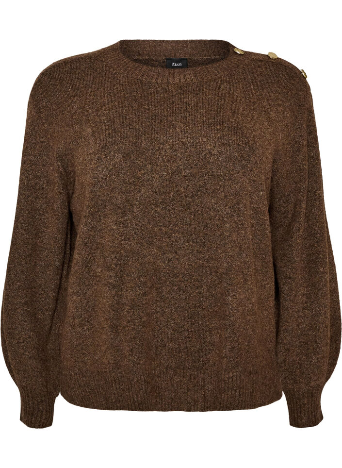 Breisel blouse met knoopdetail, 0890, Packshot image number 0
