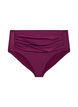 High waist bikinibroekje met drapering, Paars, Packshot image number 0