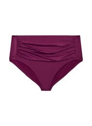 High waist bikinibroekje met drapering, Paars