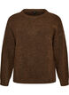 Losgebreide blouse met alpaca en wol, Bruin, Packshot image number 0
