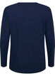 Basic jerseyblouse met lange mouwen, Blauw, Packshot image number 1