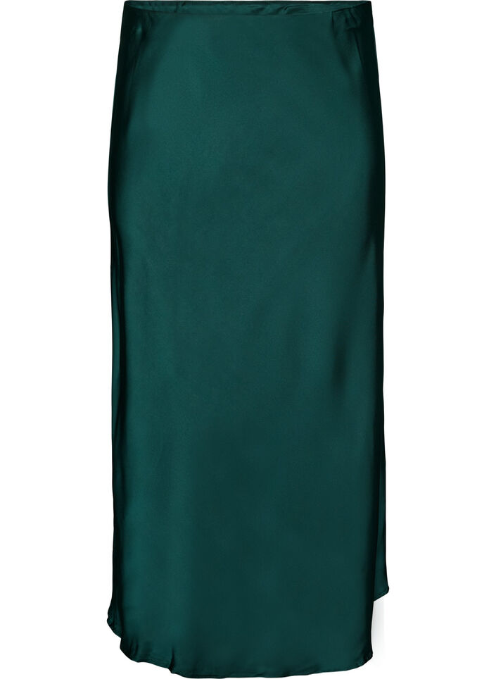 Satijnen midirok, Groen, Packshot image number 0