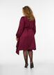 Korte satijnen jurk met wikkeldesign, Rood, Model image number 1