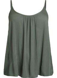Strap top in viscose, Groen