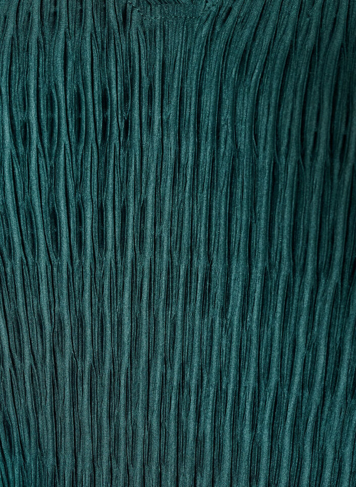 Blouse met golvende textuur en ballonvorm, Groen, Packshot image number 2