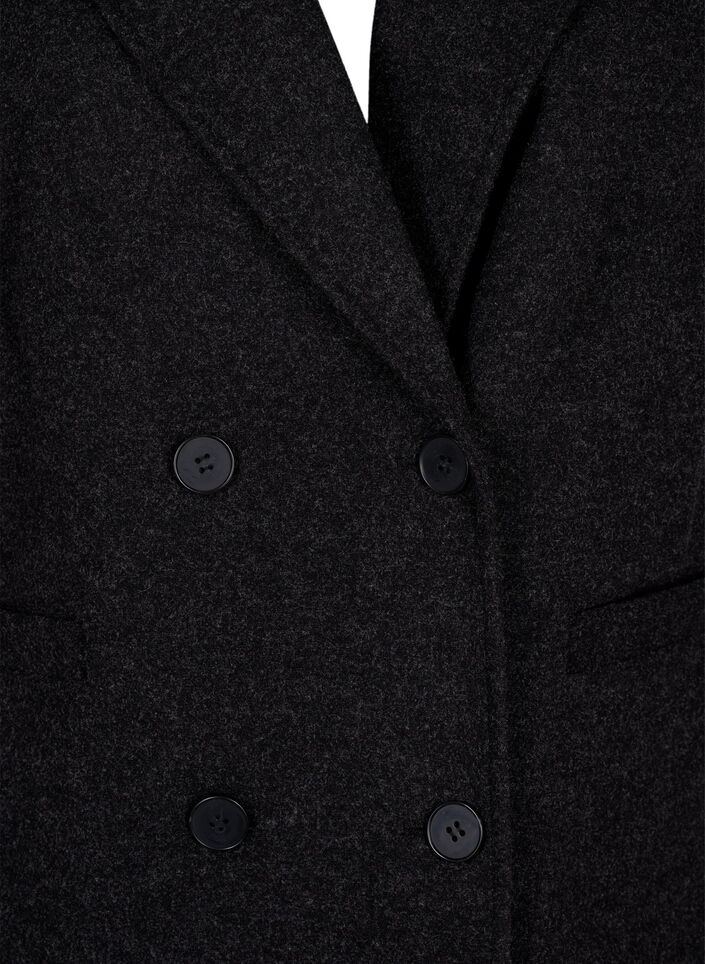 Lang vest in wollen look, Dark Grey Melange, Packshot image number 2