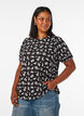 Blouse met lange mouwen en bloemenprint, Zwart, Model image number 0