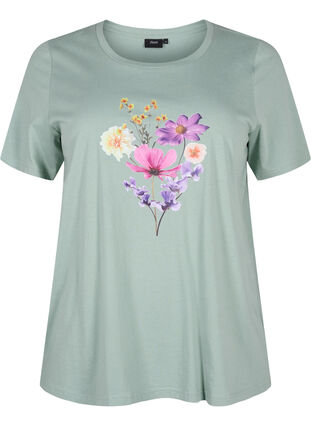 T-shirts met bloemenmotief, Chinois G. w. Flower, Packshot image number 0