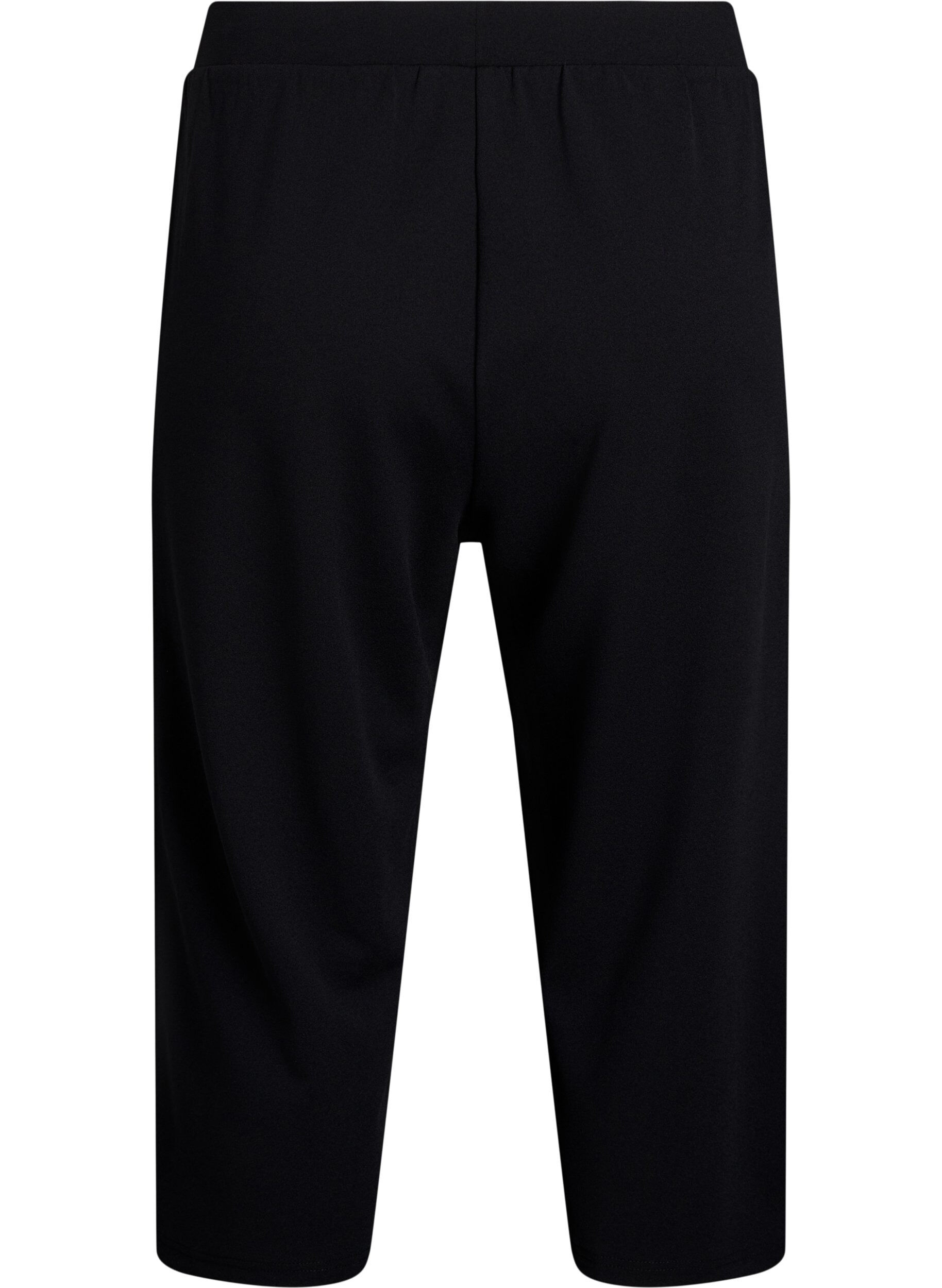 Zizzi FLASH - Hoog getailleerde kniebroek met losse pasvorm, Zwart, Packshot image number 1