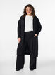 Lang, open vest met zakken, Zwart, Model image number 0