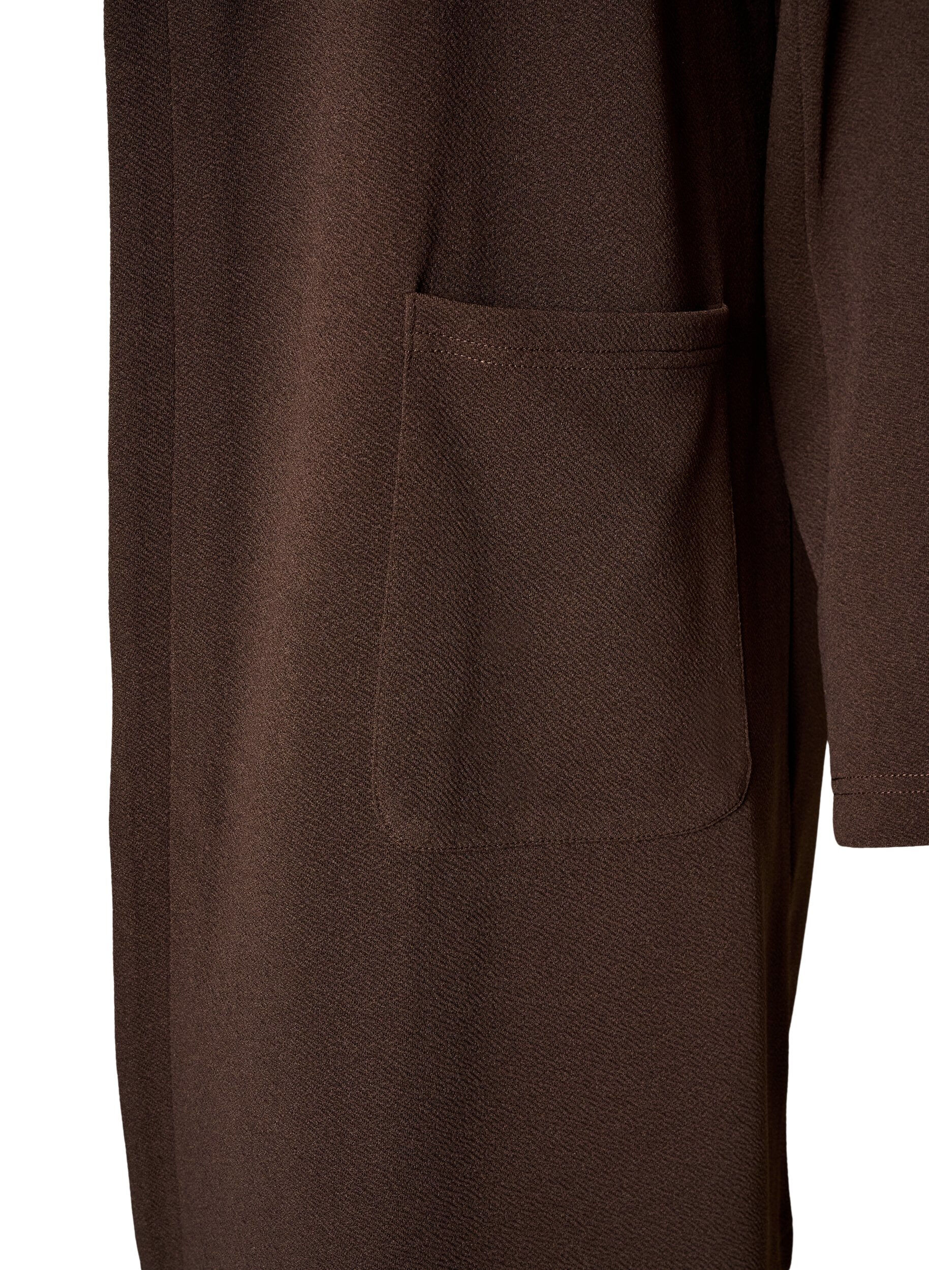 ZizziLange jas met zakken, Bruin, Packshot image number 3