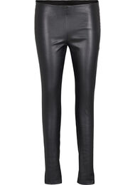 Leggings met kunstleer, Black