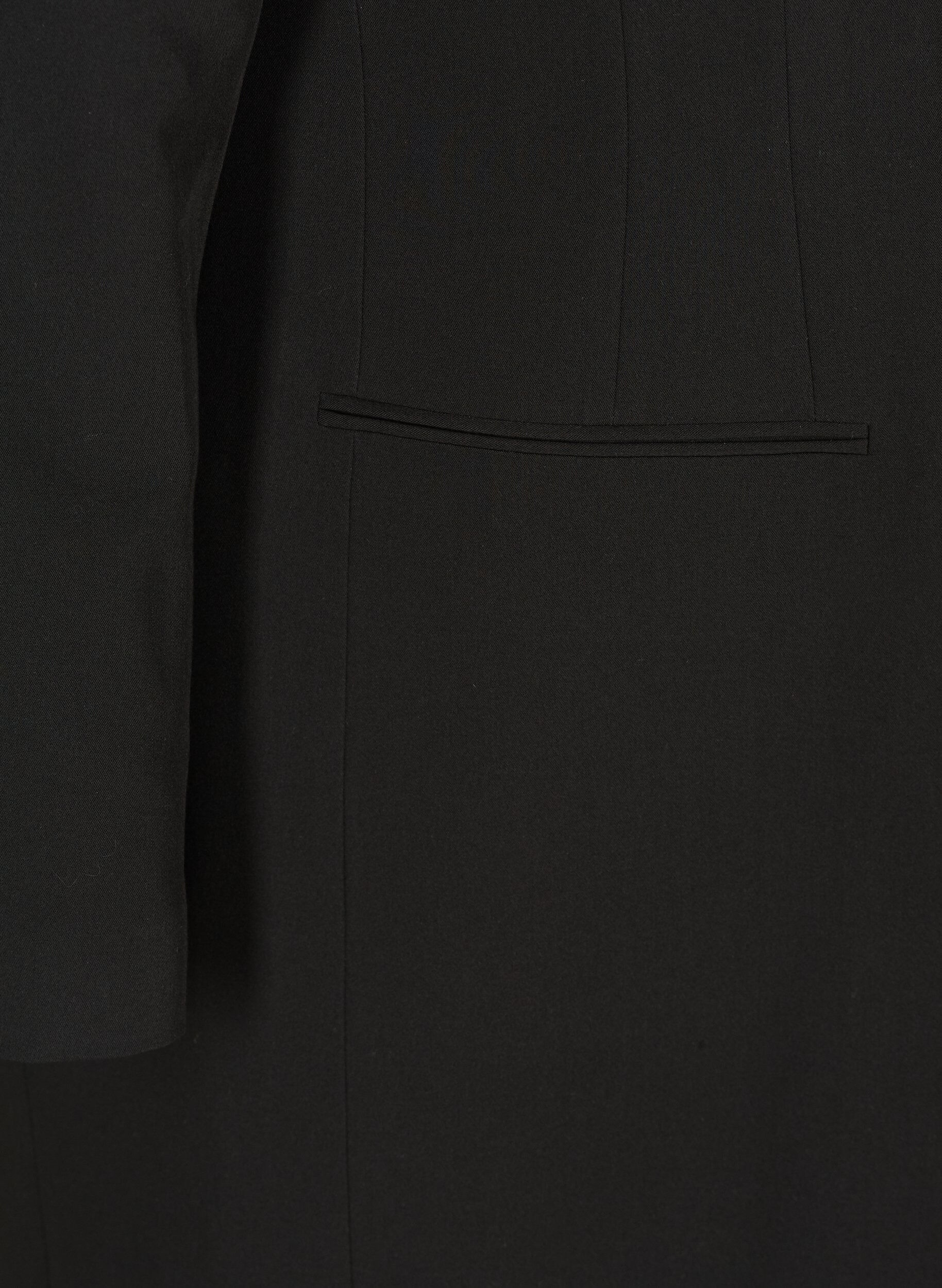 Zizzi Klassieke lange blazer, Black, Packshot image number 3