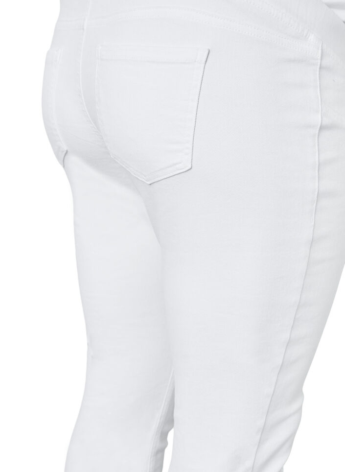 Zwangerschapsjeggingbroek van katoen, White, Packshot image number 3