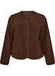 Teddyjack met een ronde hals en knopen, Bruin, Packshot image number 0