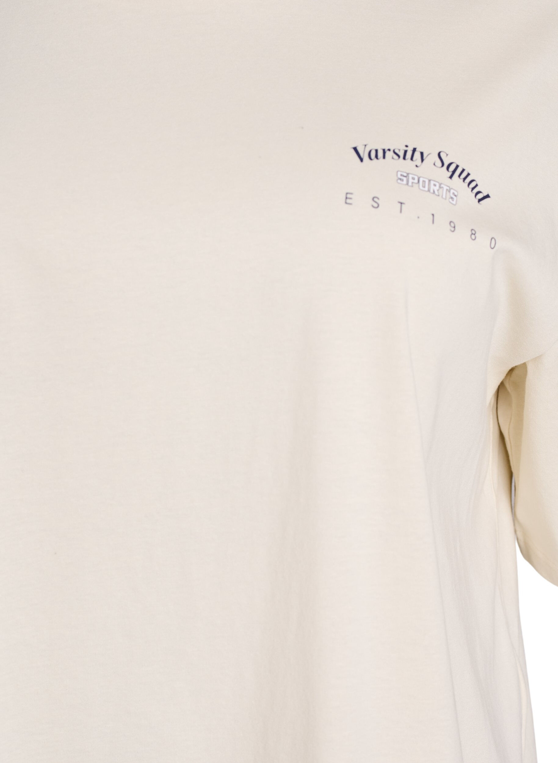Zizzi Oversized T-shirt met rugprint, Beige, Packshot image number 2